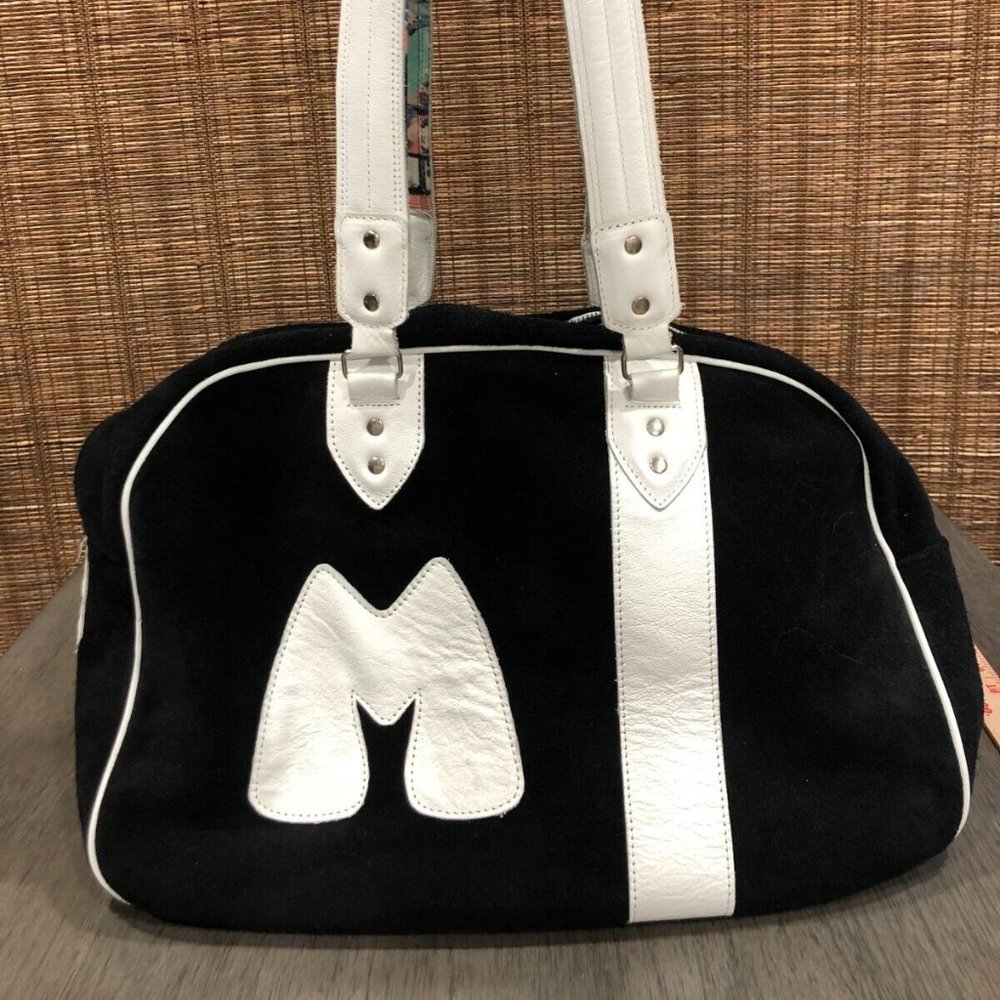 Moxi Roller Skate Bag - Over the Shoulder Boulder Holder Suede Bag - black